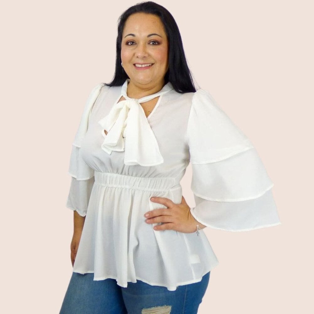 Bow Tie Peplum Top